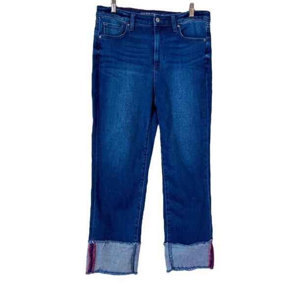 Chico’s Jeans High Rise Relaxed Straight Ankle Cuffed Size 1.5 - Women’s Size 10 - Picture 1 of 8